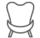 Club chair icon